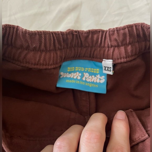 WORN ONCE! Big Bud Press Mid-rise Work Pants - Fudgesicle Brown XXS - Picture 5 of 6